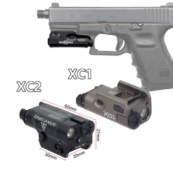 Taktično SureFire XC1 XC2 LED Svetilka Nadgradnjo Kovinska Pištola Scout Baklo Glock 17 18 C 19 Airsoft Orožje Pištolo Svetlobe Lanterna